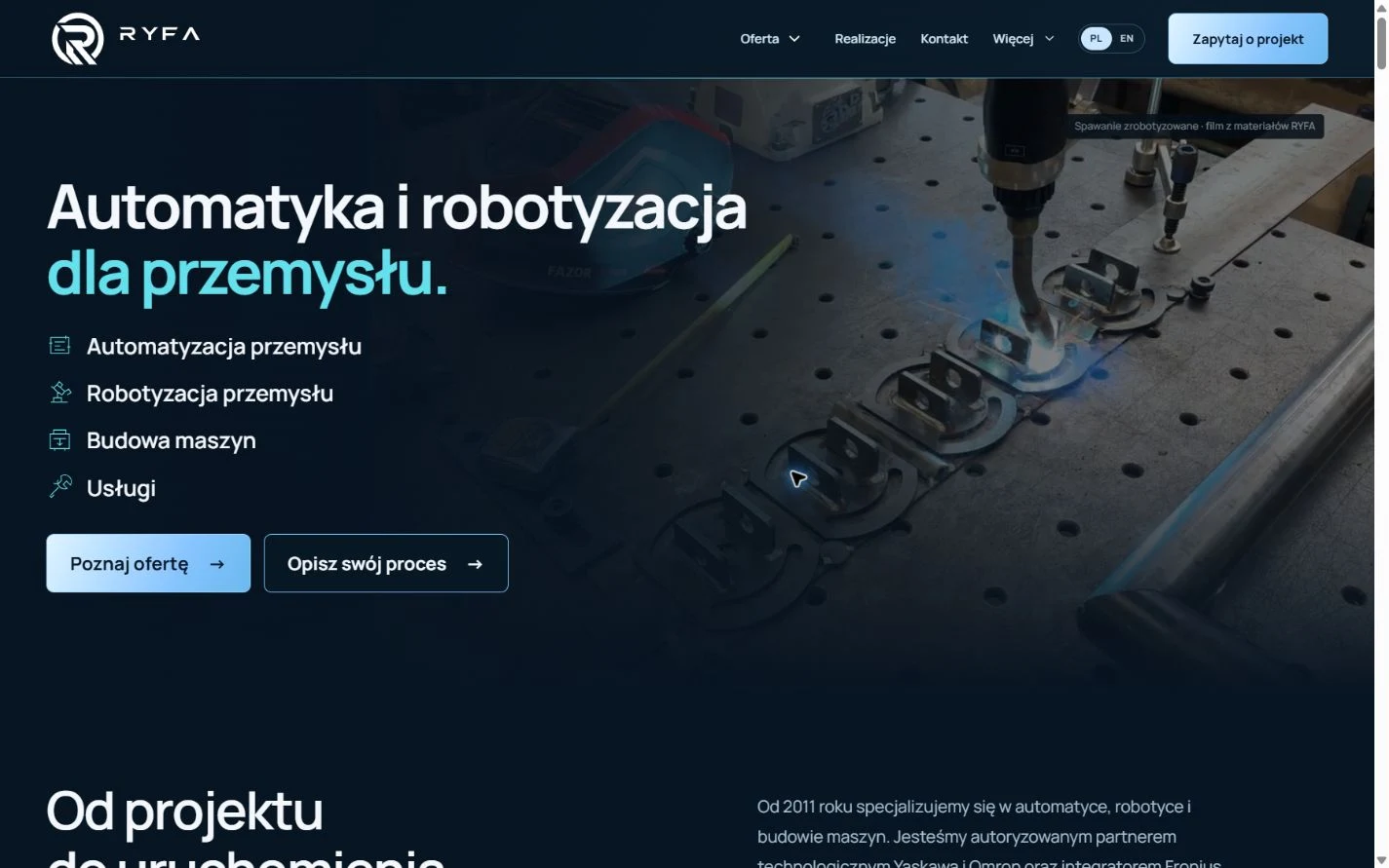 Podgląd projektu RYFA.TECH